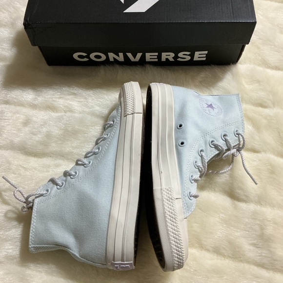 Converse Women's High-Top Sneakers - light blue- glacier blue - Picture 6 of 16